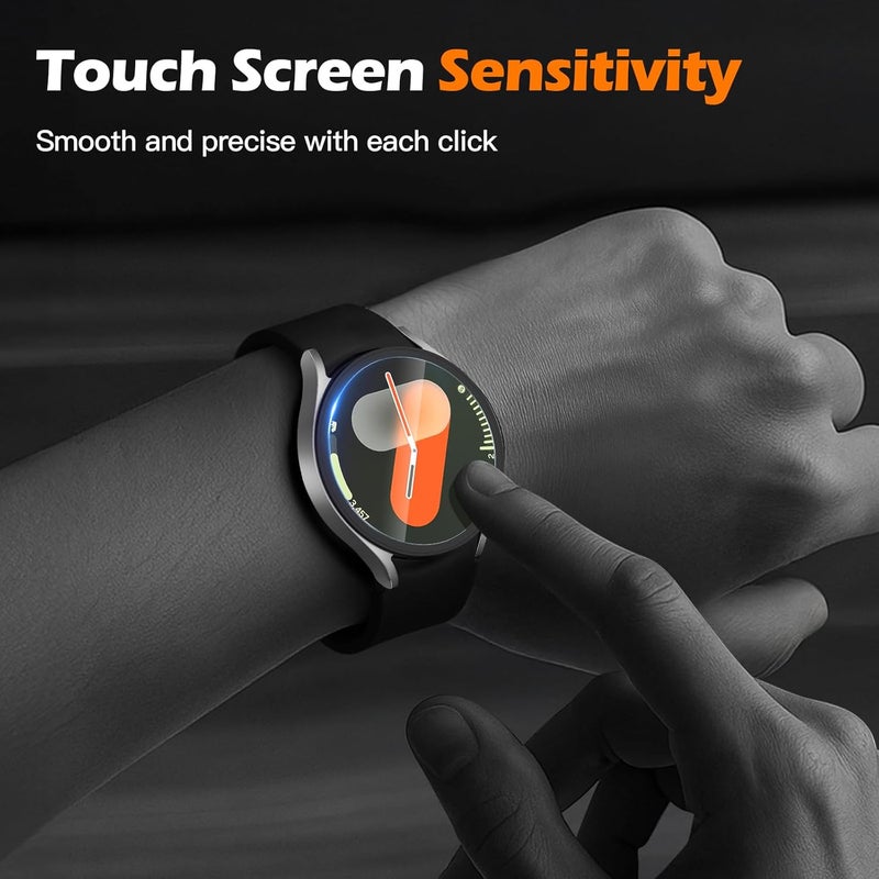 Misxi [3-Pack Tempered Glass Screen Protector with Auto Alignment Tool Kit, Compatible with Samsung Galaxy Watch 7 44mm, Lightweight Ultra-Thin Shockproof Protection for Galaxy Watch7, Clear - Image 3